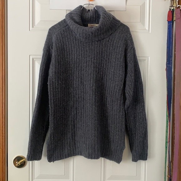 Faherty Flurry Turtleneck Wool Cashmere Blend Cowl Neck Sweater - Picture 2 of 10